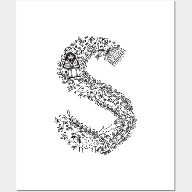 Letter S (Buu&Luu Alphabet) Wall Art by yuliia_bahniuk